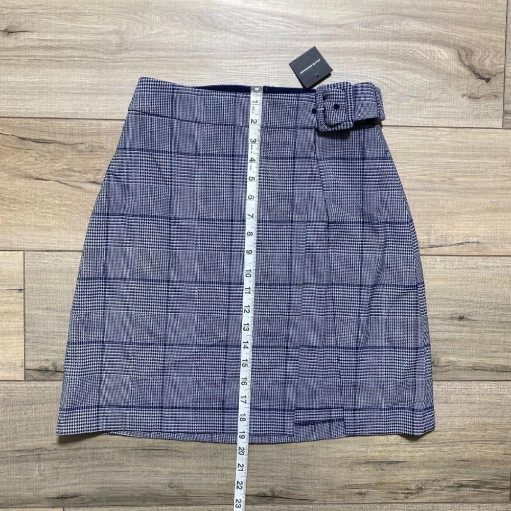 Club Monaco Women's Lined Wrap Mini Skirt Size 0 Gray A-Line Fit‎